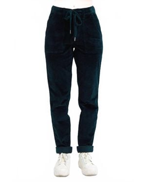 Judy Blue High Rise Corduroy Cuffed Jogger Pants - Blue