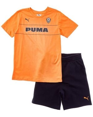 PUMA 2Pc T-Shirt & Short Set - Orange