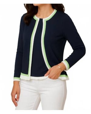 J'Envie/Eli Naxos Lightweight Knit Jacket - Blue