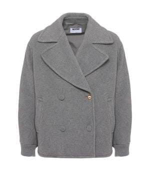 Moschino Double-Breasted Accents Jacket - Gray