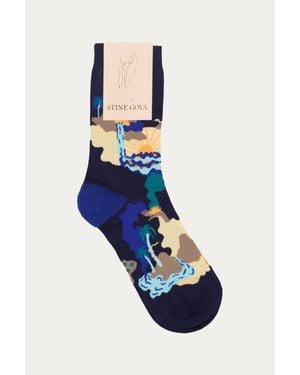 Stine Goya Iggy Landscape Socks - Blue