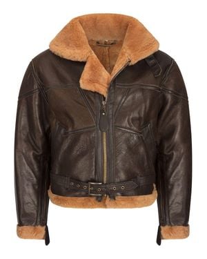 TruClothing Sheepskin Jacket For Winter - Black