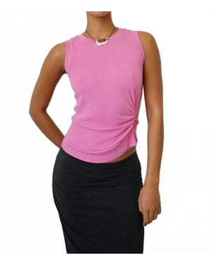 LNA Clem Knotted Rib Tank - Pink