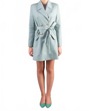 Tavrovska Double Breasted Duster Coat - Blue