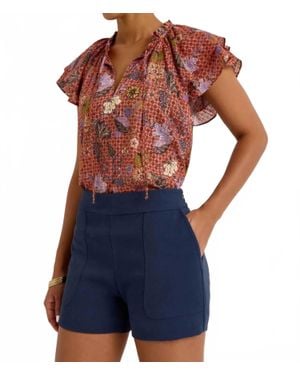 Marie Oliver Mia Midrise Shorts - Blue