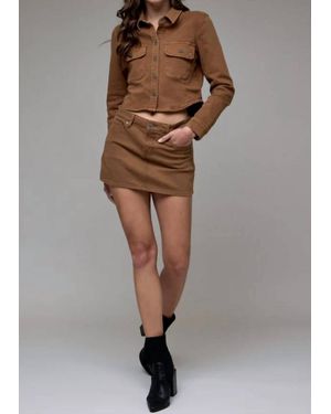 Hidden Jeans Peyton Mini Skirt - Brown