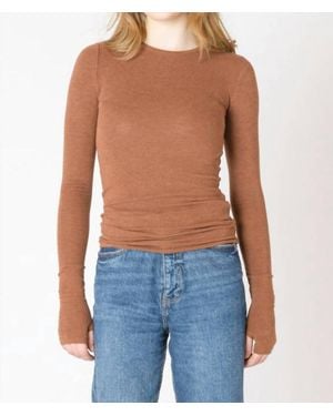 Dex Brushed Crew Neck Tee - Blue