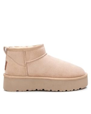 Xti Winter Suede Booties By - Natural