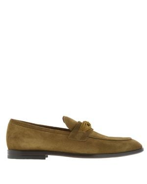 Ferragamo Ferragamo Florida Suede Penny Loafers, Size 9 E - Green