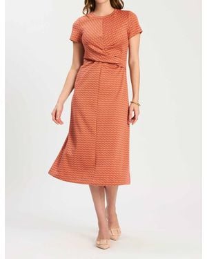 tyler boe Blair Knit Chevron Dress - Red
