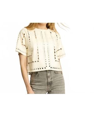 Caballero Anisa Crewneck Top - Natural