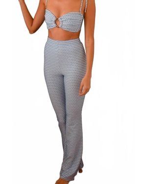 Montce High-Waisted Flair Pant - Multicolor
