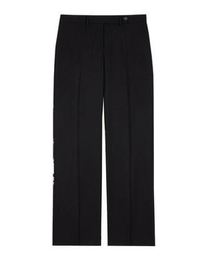 Paul Smith Bootleg Fit Pants With Crease-Resistant Finish - Black