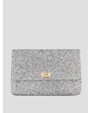 Anya Hindmarch Glitter Valorie Clutch - Gray