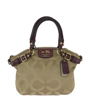 COACH Madison Nylon/Leather Handbag - Green