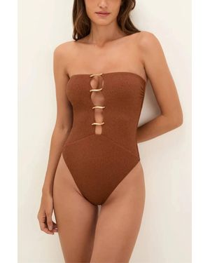 ViX Firenze Judy One-Piece Swimsuit - Brown
