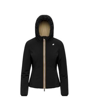 K-Way Reversible Short Jacket With Waterproof Layer And Insulation - Black