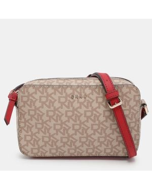 DKNY Signature Coated Canvas And Leather Crossbody Bag - Multicolor