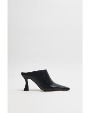 Miista Manuela Kitten Heel Mule - Black