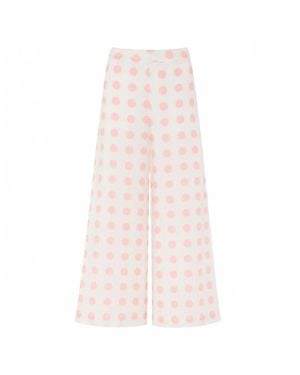 VERANDAH Flared Leg Pants - Pink