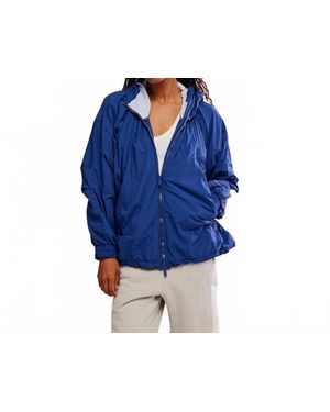 Free People Explore More Fleece Jacket - Blue