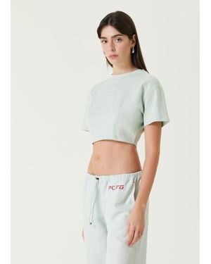 Pcfg Pure Cotton Free Heaven Crop Tshirt - White