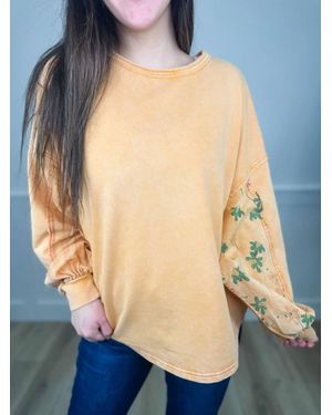 Easel Just Winging It Cotton Blend Dolman Sleeve Top - Blue