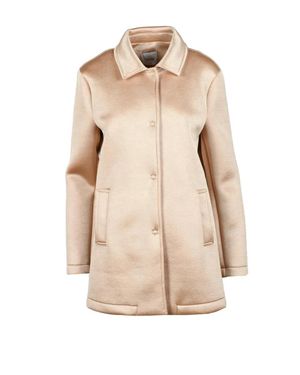 Motel Relaxed Polyester Jacket - Natural