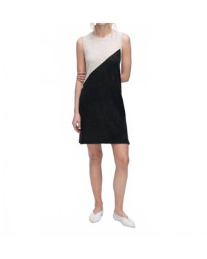 ATM Slub Jersey Sleeveless A-Line Dress - Black