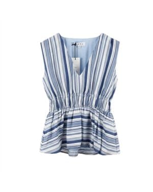 Thml Sleeveless Striped Pattern Top - Blue