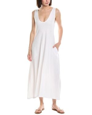 ATM Scoop Neck Tank Dress - White