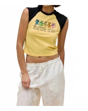 Daydreamer Grateful Dead Bears Raglan Tank - Metallic