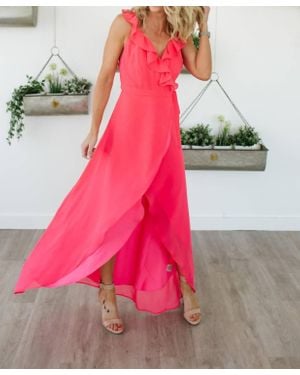 BB Dakota Formation Cross Back Maxi Dress - Pink
