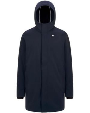 K-Way Matte Hooded Jacket - Blue