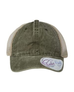 Infinity Her Washed Mesh-Back Cap - Green