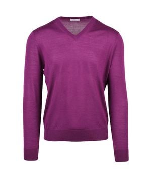 Ballantyne V-Neck Pullover - Purple