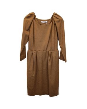 Jil Sander Puff Sleeve Knee Length - Brown