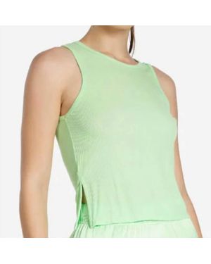 Michael Lauren Huntington Tank Top W/ Side Slit Light - Green