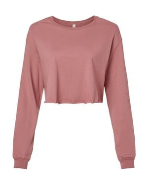 Bella Canvas Fwd Fashion Crop Long Sleeve Tee - Pink