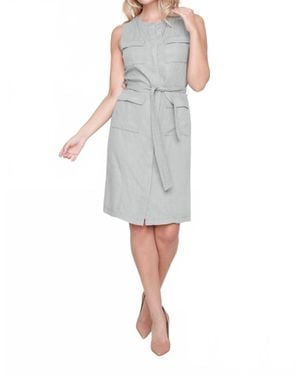 Renuar Aloe Woven Dress - Gray