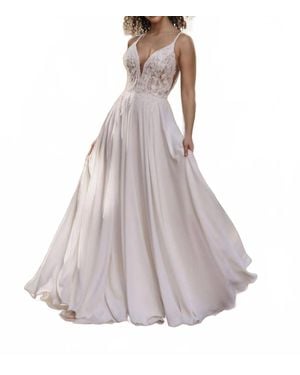 Allure Romance Sleeveless Wedding Gown - Gray