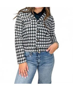 Dolcezza Kelsey Houndstooth Jacket - Black