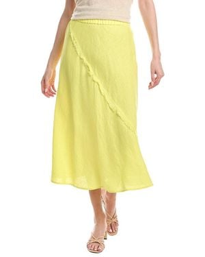 DKNY Pull On Linen Skirt - Yellow