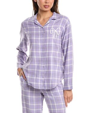 Florence By Mills Flannel Sleep Shirt - Purple