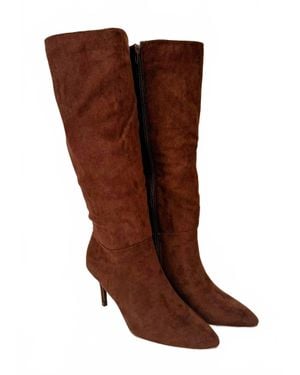 Let'S See Style Smooth Style Suedeish Heeled Boots - Brown