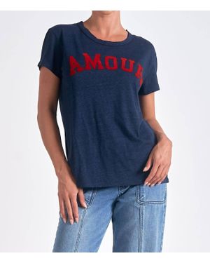 Elan Amour Crew Neck Top - Blue