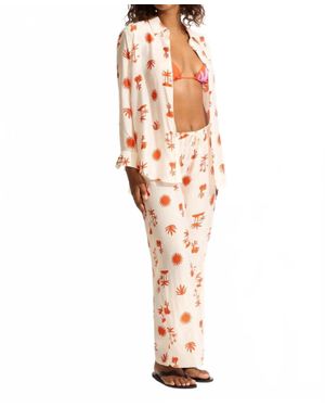 Seafolly La Palma Silk Pant - White
