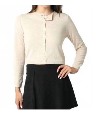Olivaceous Rhodes Knit Cardigan - White