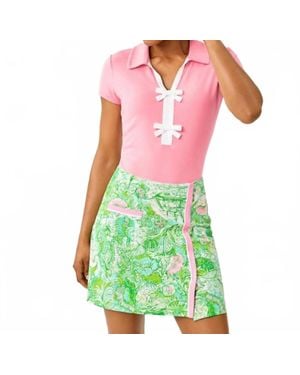 Lilly Pulitzer Frida Upf 50+ Bow Polo - Green