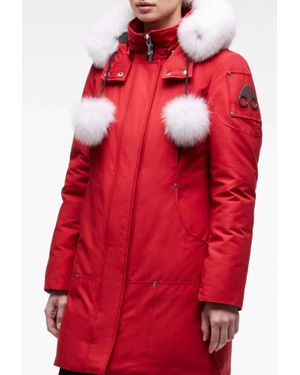 Moose Knuckles Stirling Hooded Parka Coat - Red